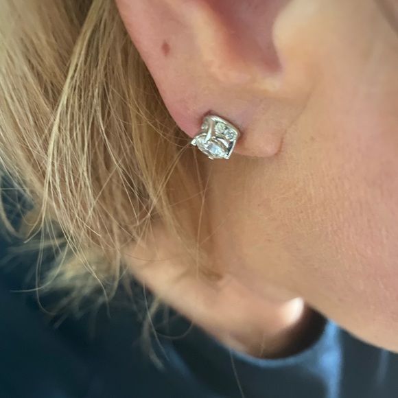 FINE DIA WEDS/SOLITAIRES SB STUD EARRINGS - Picture 5 of 7